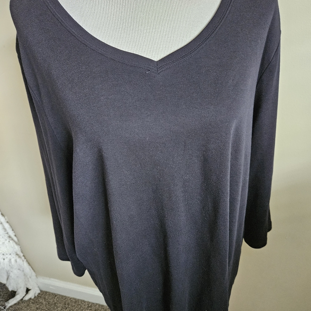 Kim Rodgers Black Long Sleeve Knit Top Size 3X - Picture 6 of 11